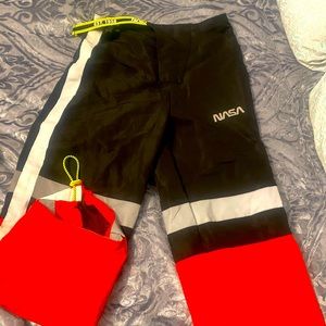 FashionNova drawstring neon pants. NASA inspired